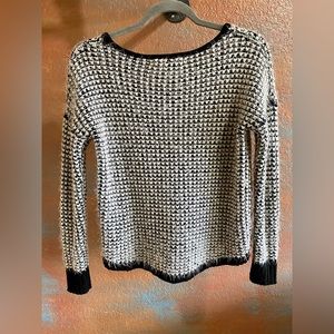 Jolt black and white long sleeve sweater